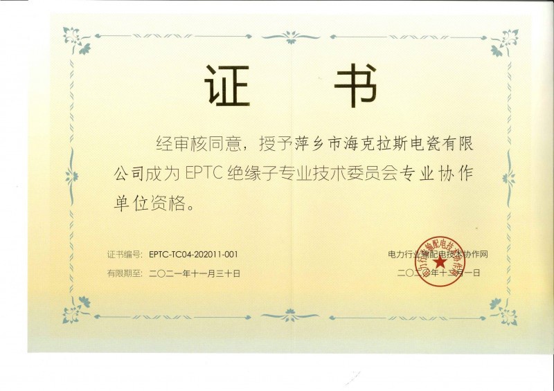 EPTC绝缘子专业技术委员会专业协作单位